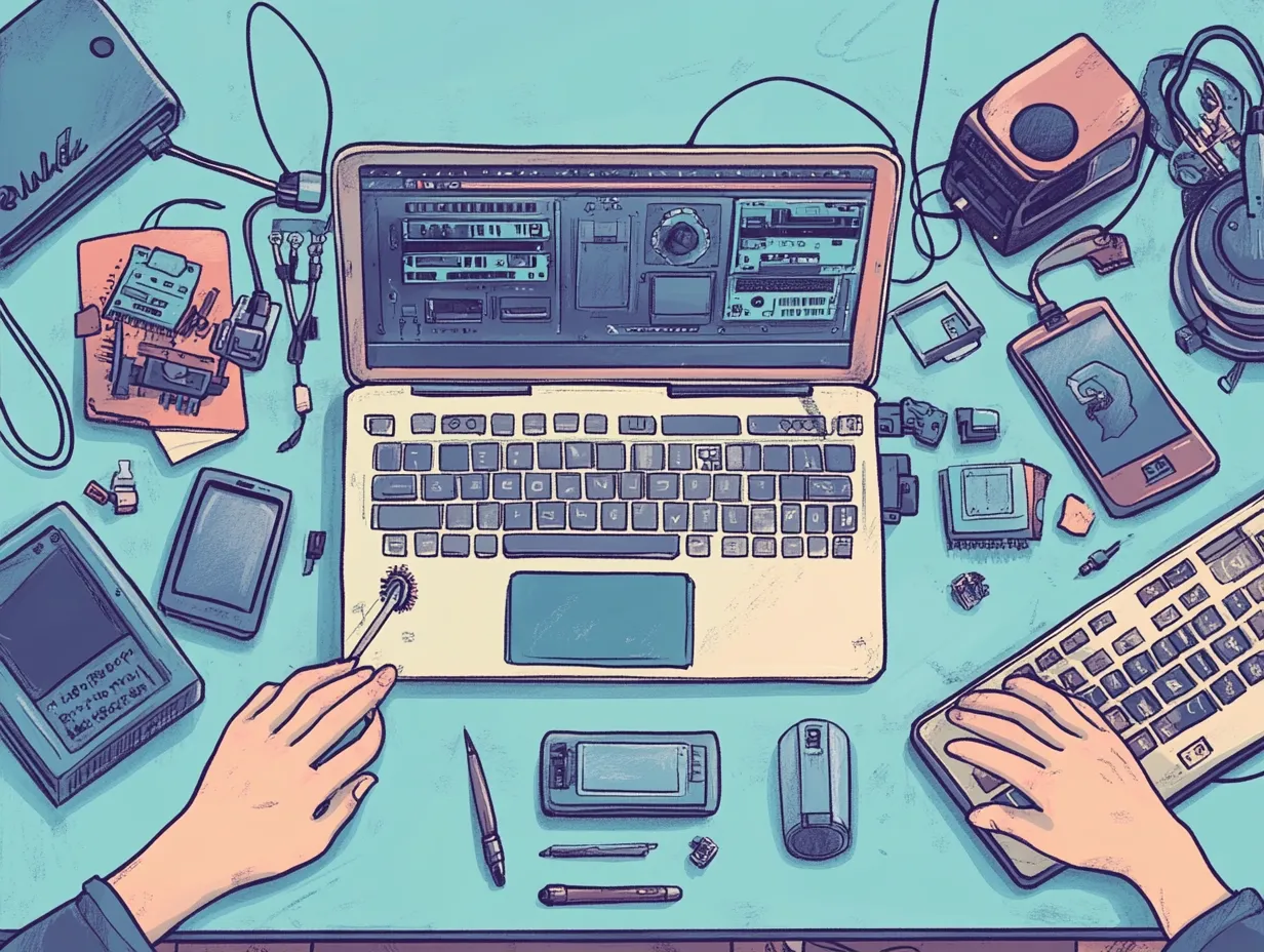 Reparatur eines Laptops